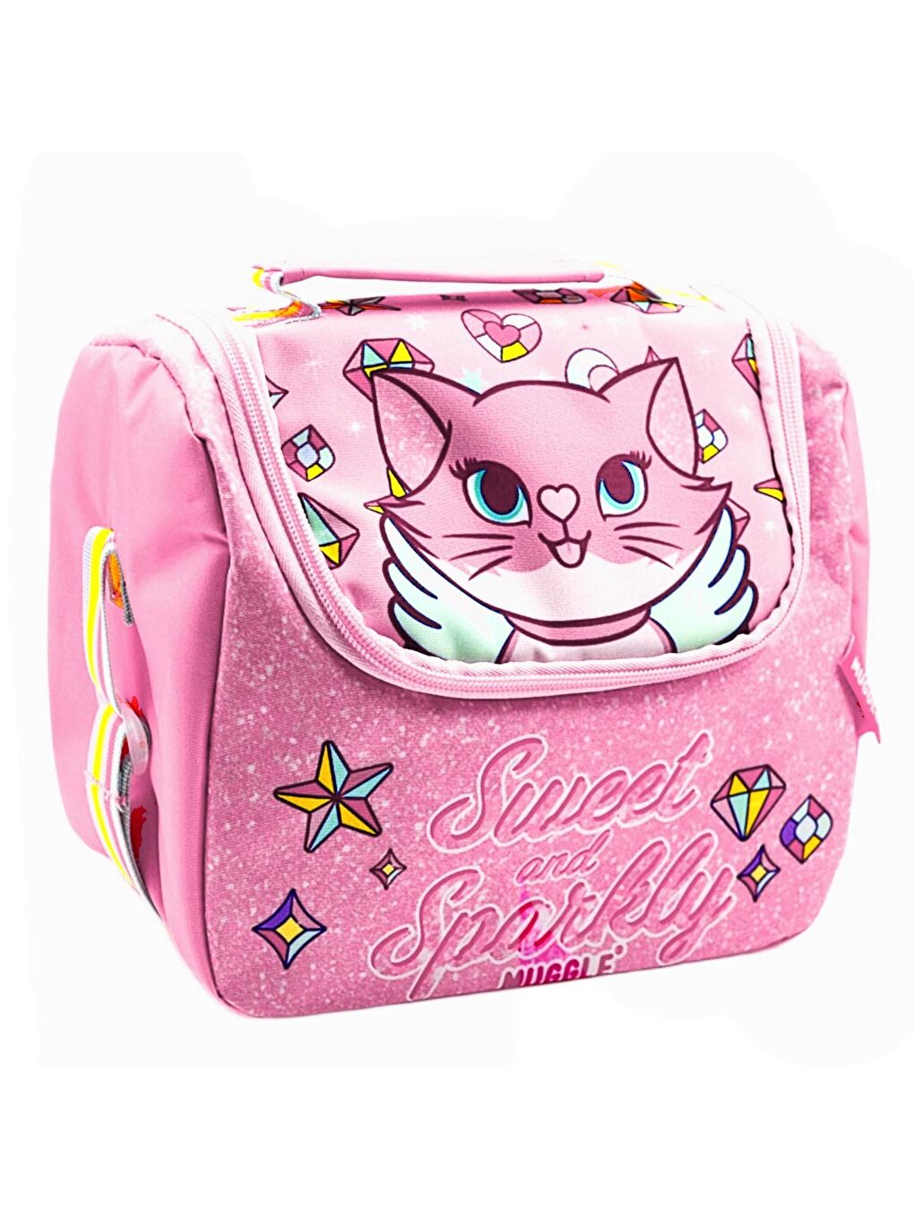 2 Bölmeli Sweet And Sparkly Okul Çantası + Beslenme Çantası + Kalemlik Pembe 3 Lü Set-4