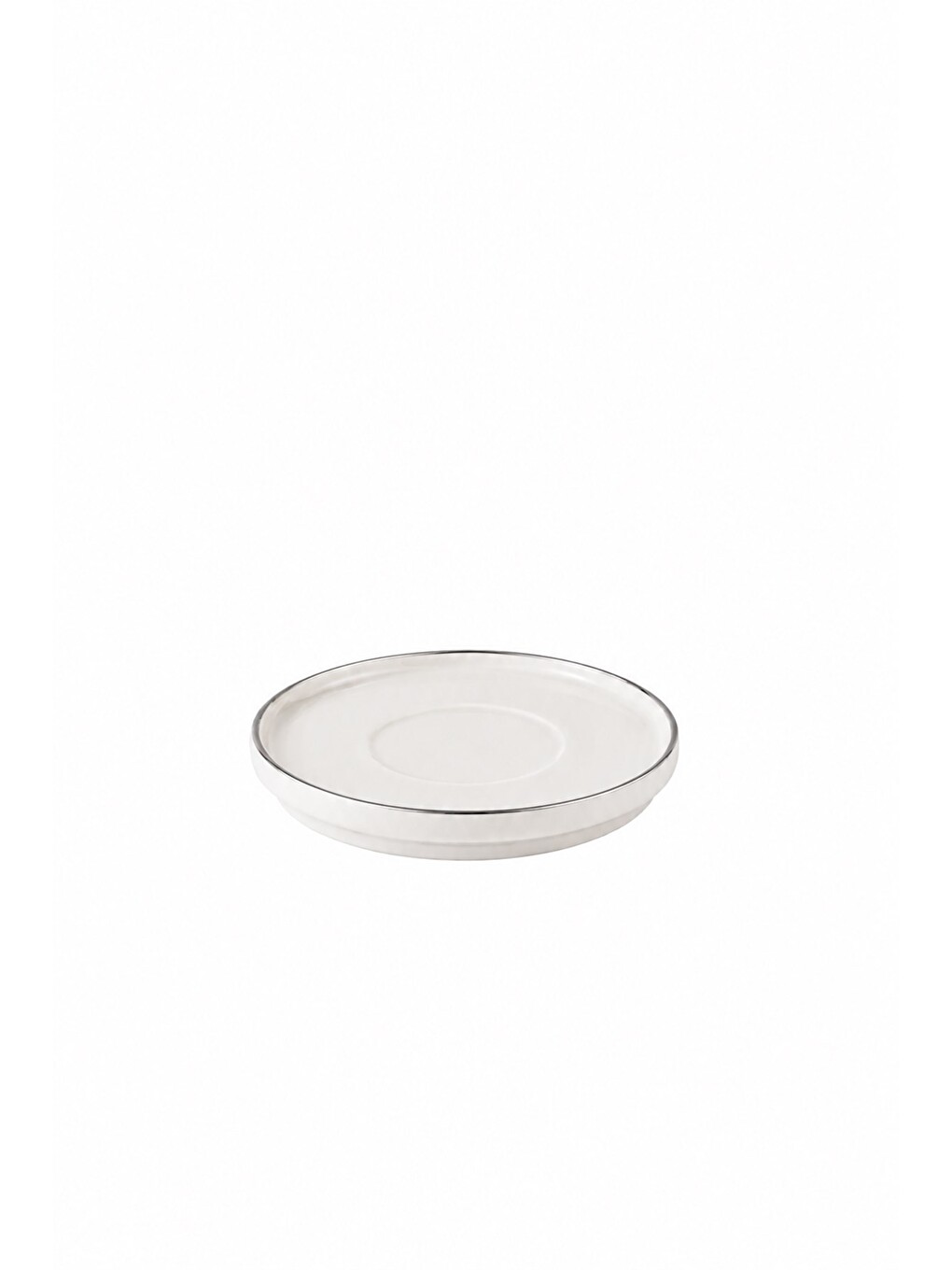 Ekru Bone Desire Çay Tabağı 12cm Platin Yaldızlı 2 li-1