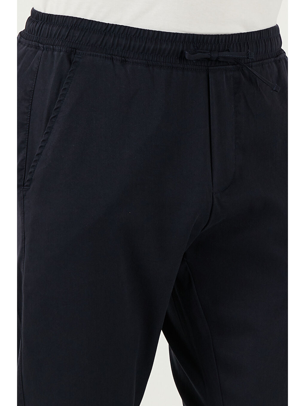 Lacivert Pamuklu Slim Fit Lastikli Bel Boru Paça Erkek Pantolon 5545S87JMILANO-4