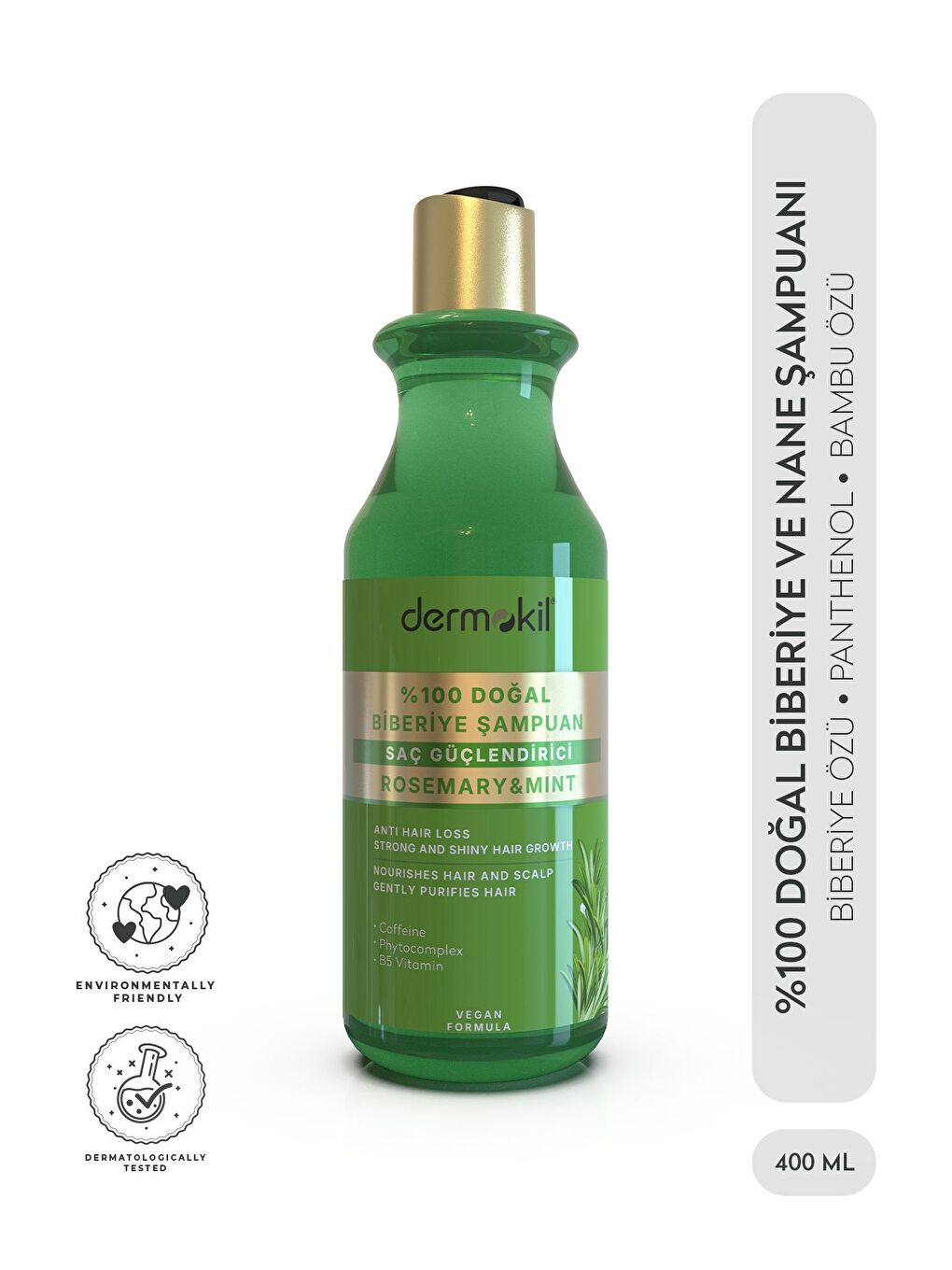 DERMOKIL %100 Doğal Biberiye Saç Güçlendirici Şampuan 400 ml