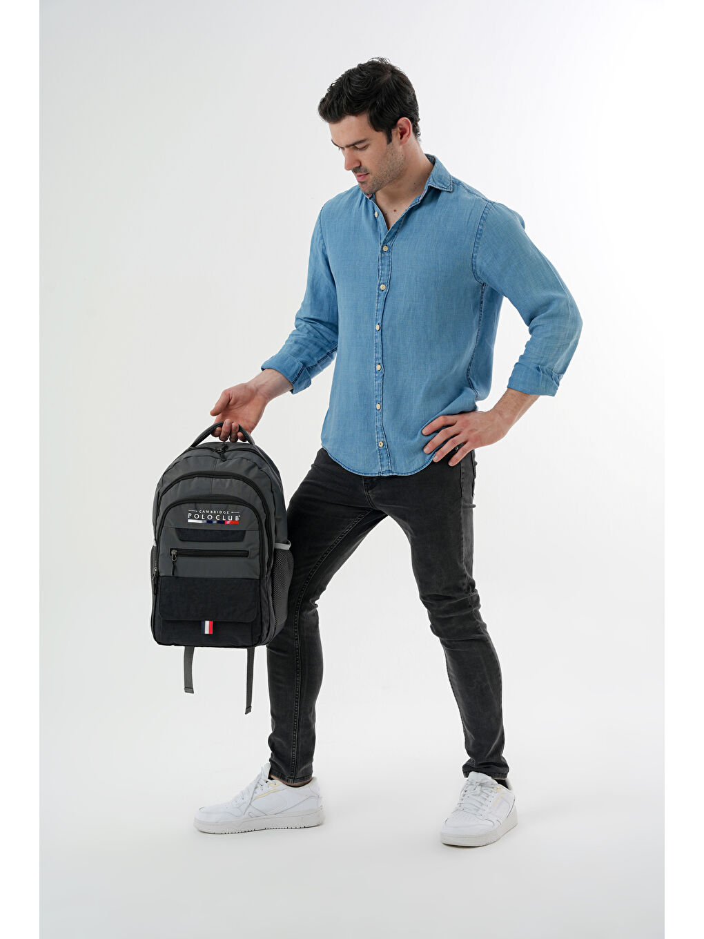 Bej Hafif Unisex Sırt Çantası-7