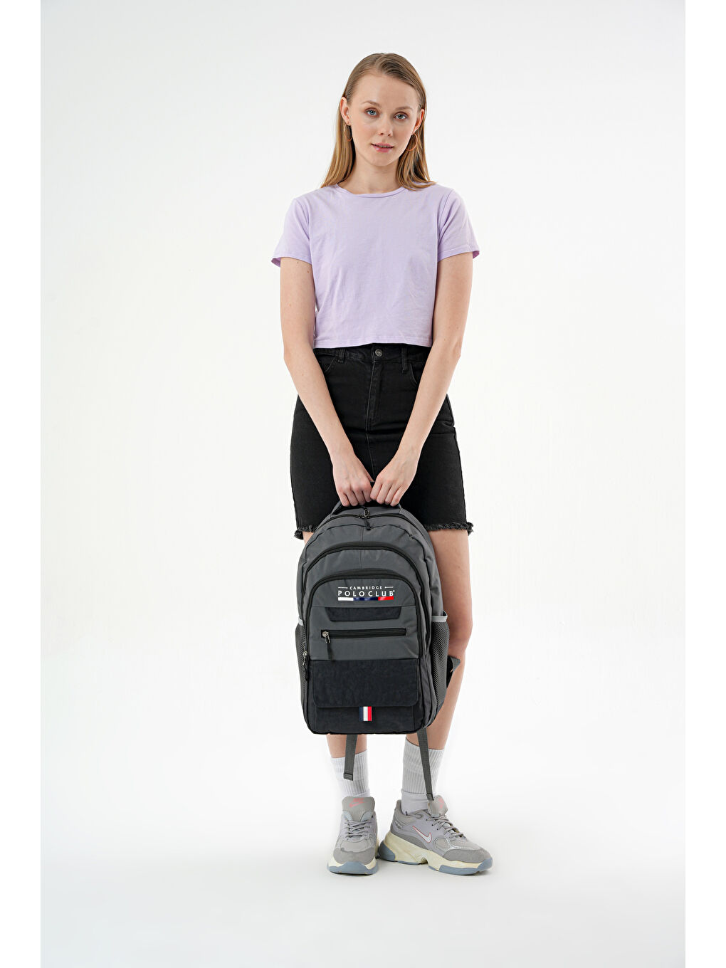 Bej Hafif Unisex Sırt Çantası-9