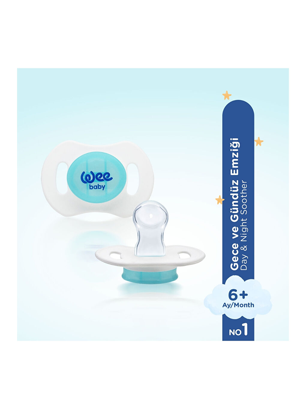 2'li Gece Gündüz Emzik No:1 (Saklama Kabı Hediyeli) - MAVİ-1