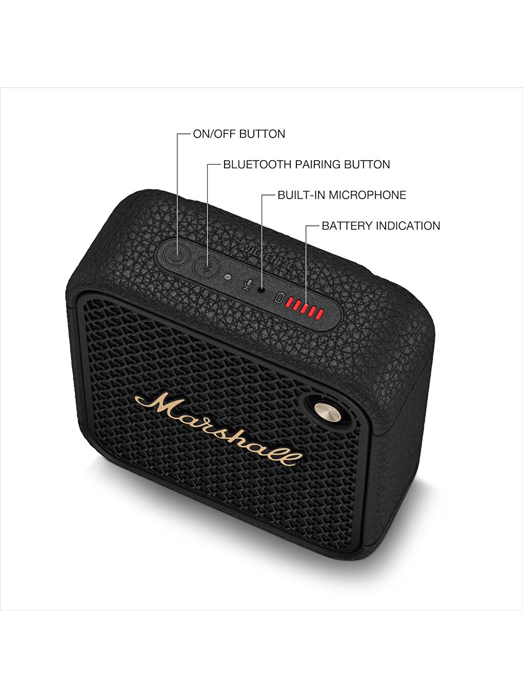 Willen II Black and Brass Bluetooth Hoparlör ZD 1006714-1