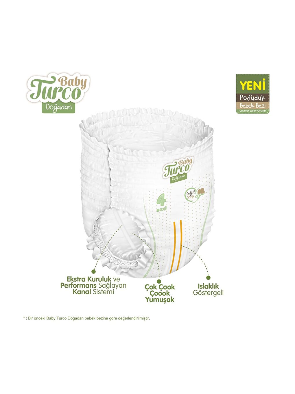 Doğadan Mega Avantaj Paketi Pofuduk Külot Bez 4 Numara Maxi 300 Adet-2