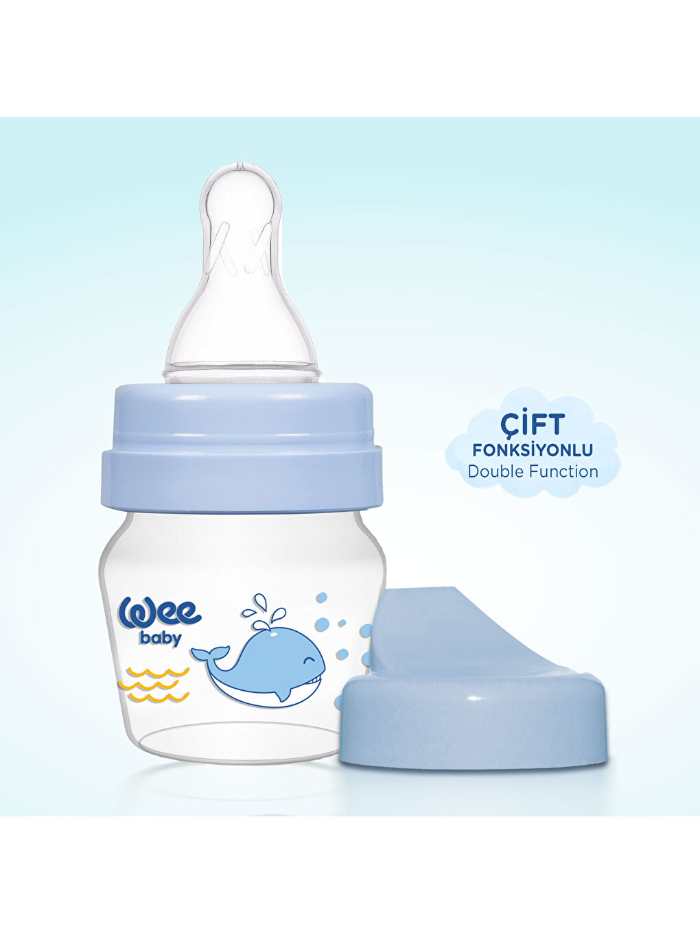 Mini PP Alıştırma Bardağı Seti 30 ml - MAVİ-2