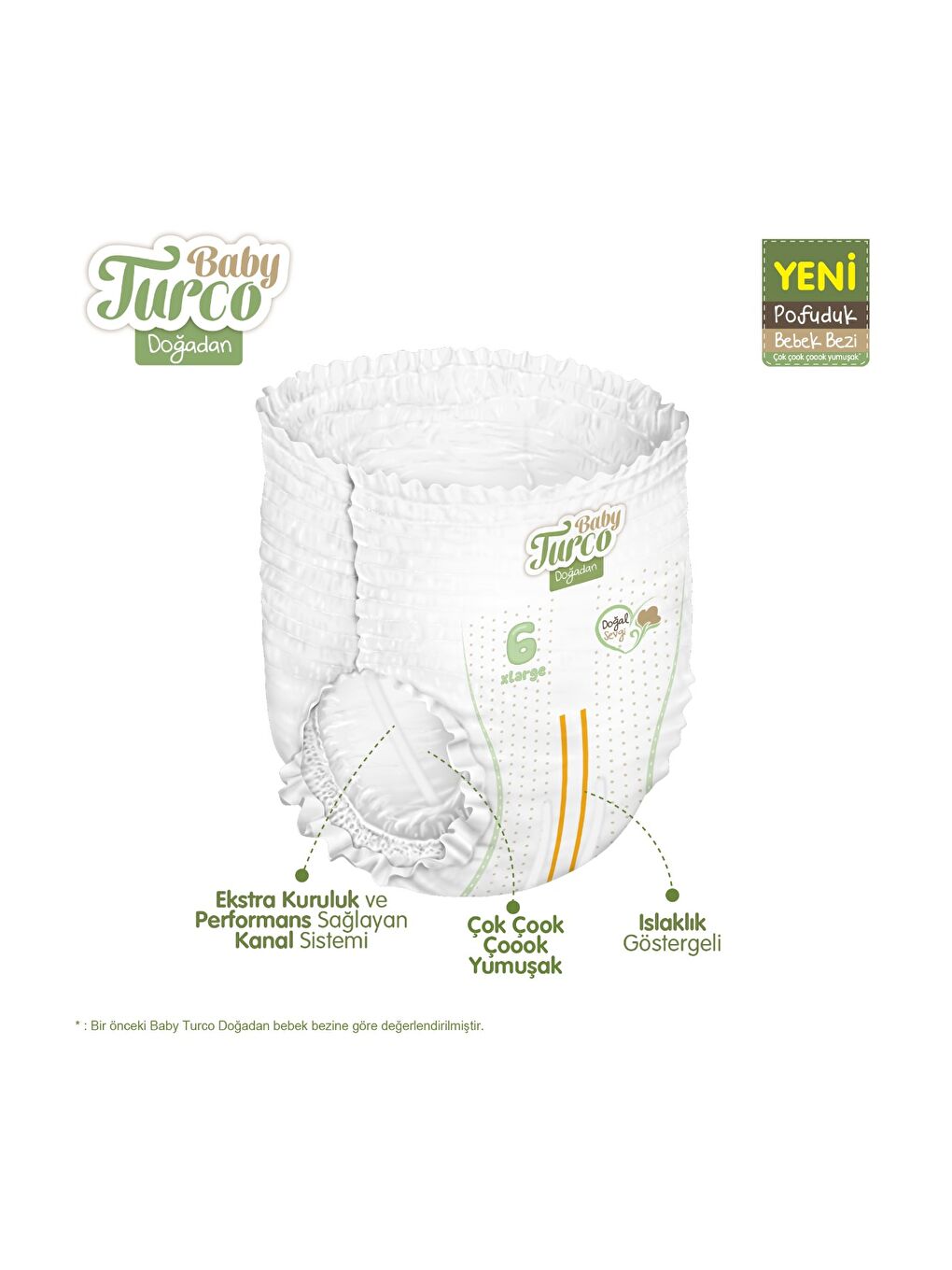 Doğadan Süper Avantaj Paketi Pofuduk Külot Bez 6 Numara Xlarge 124 Adet-2