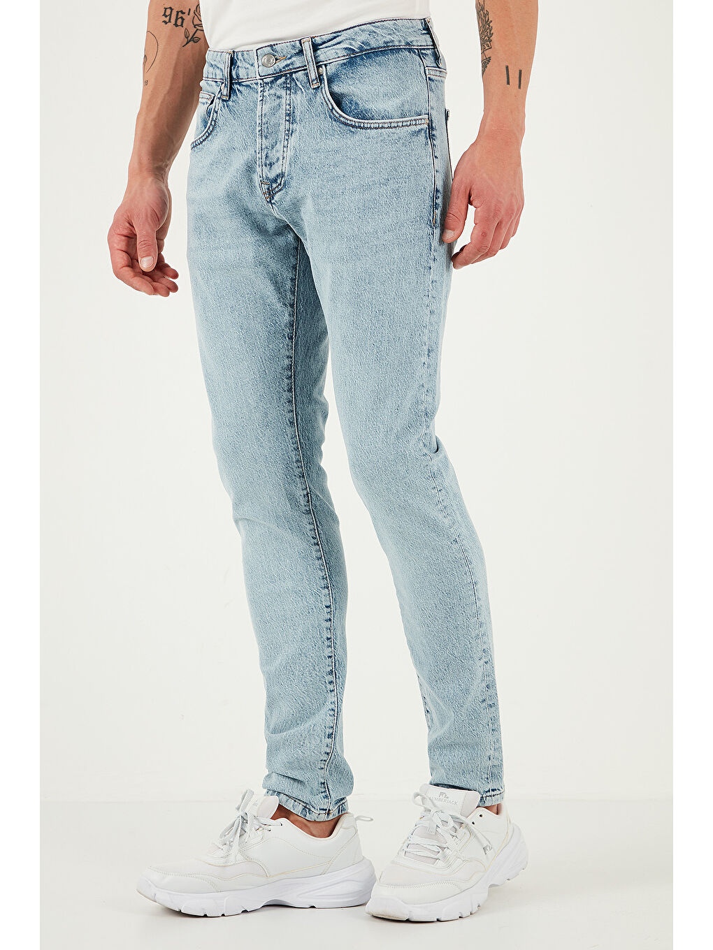 Mavi Streç Pamuklu Slim Fit Normal Bel Dar Paça Jeans 1115S601NAPOLI-3