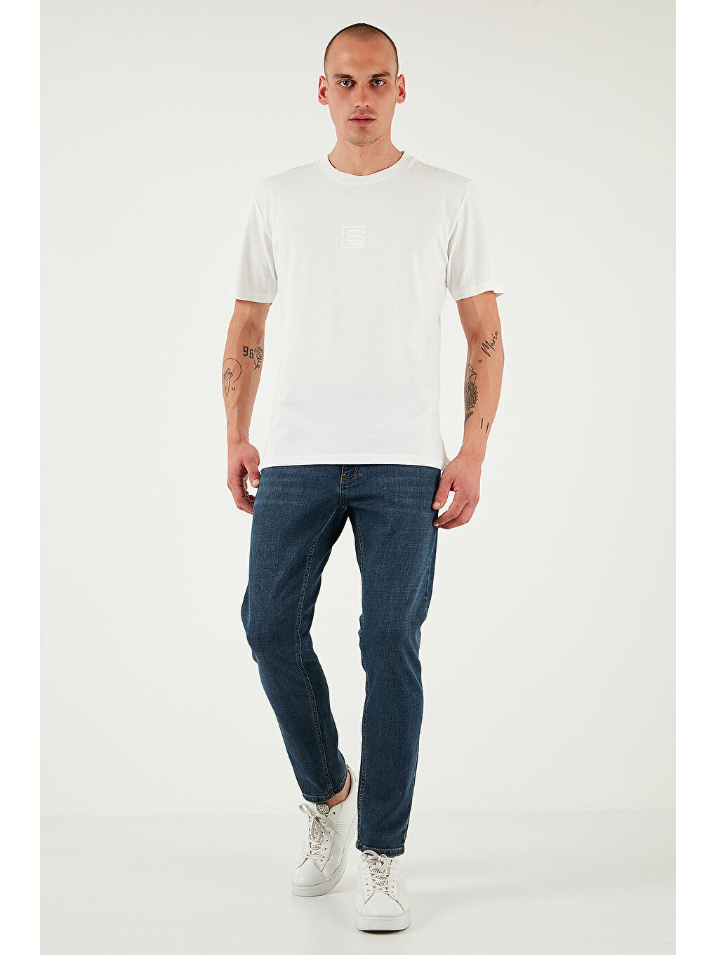 Mavi Streç Pamuklu Slim Fit Yüksek Bel Dar Paça Jeans 3300S62TOKYO