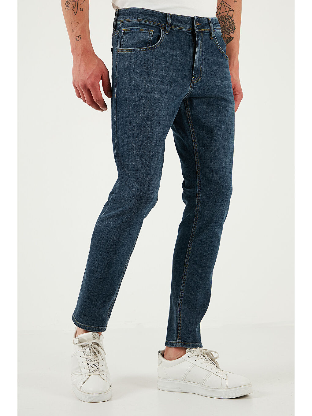 Mavi Streç Pamuklu Slim Fit Yüksek Bel Dar Paça Jeans 3300S62TOKYO-1