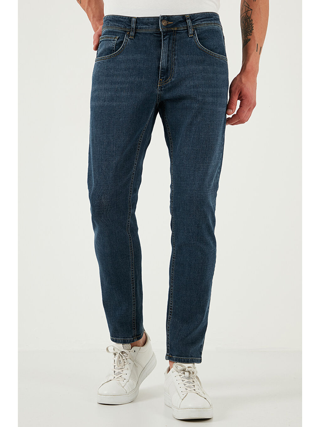 Mavi Streç Pamuklu Slim Fit Yüksek Bel Dar Paça Jeans 3300S62TOKYO-2