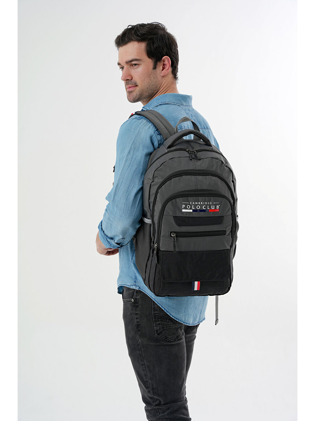 Gri Hafif Unisex Sırt Çantası