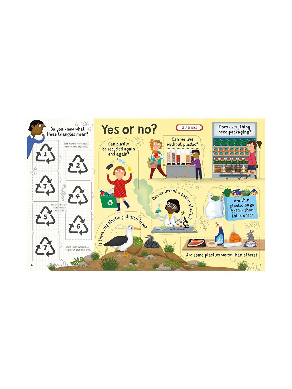 The Usborne Beyaz-Renklibaskı LTF Questions and Answers About Plastic - 1