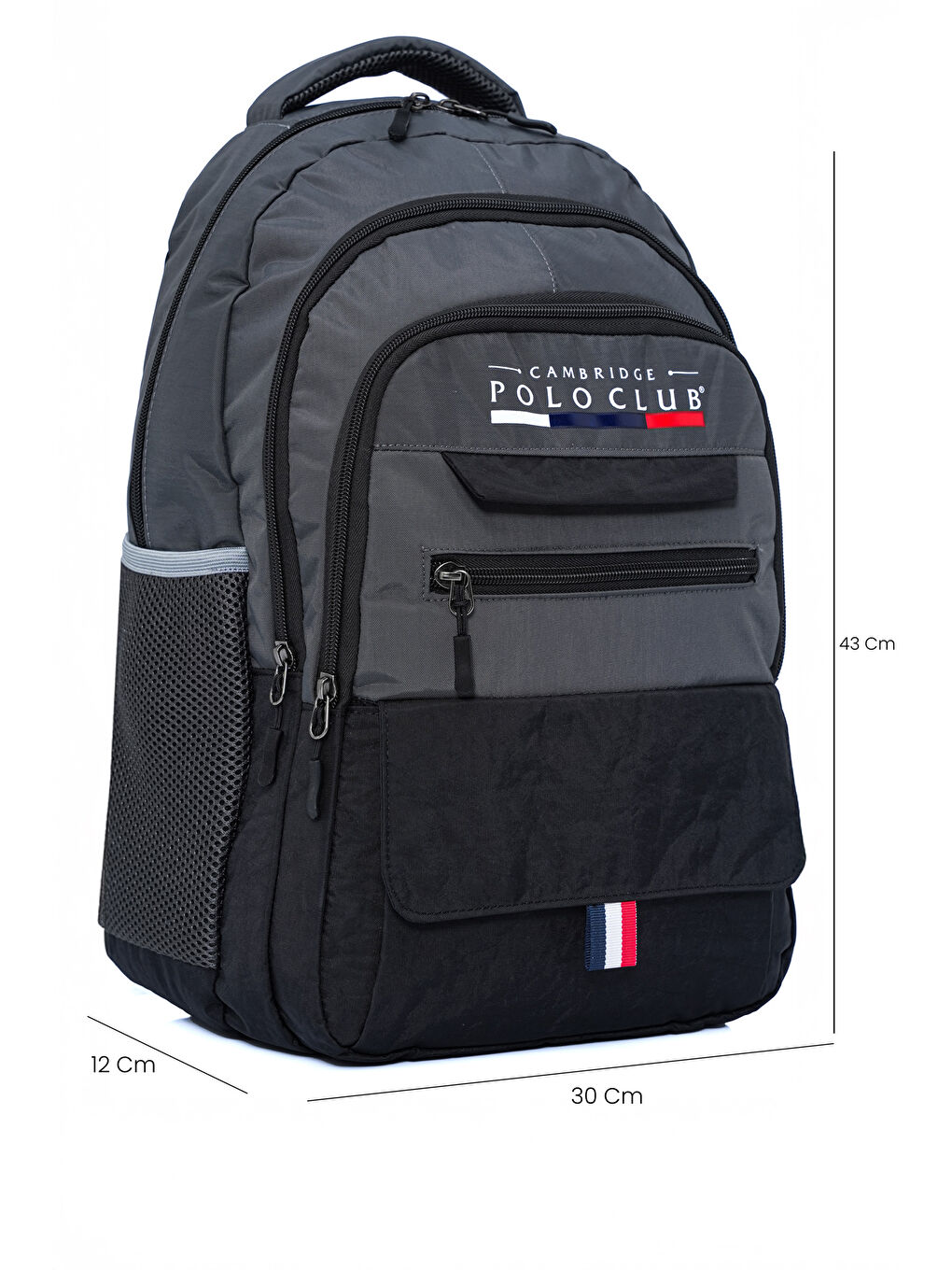 Gri Hafif Unisex Sırt Çantası-5