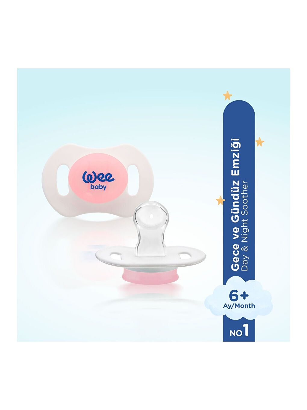 2'li Gece Gündüz Emzik No:1 (Saklama Kabı Hediyeli) - PEMBE-1