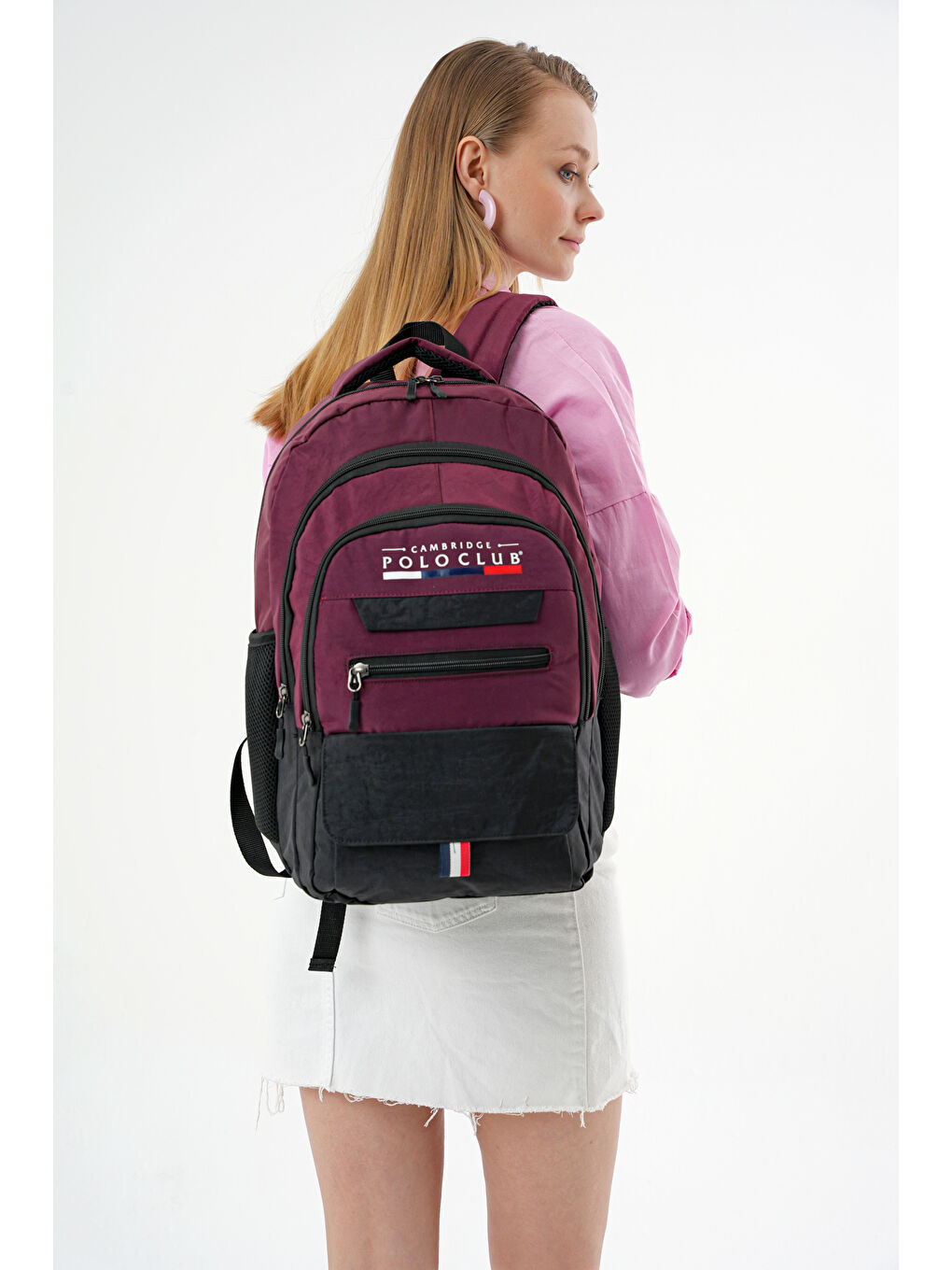 Bordo Hafif Unisex Sırt Çantası-2