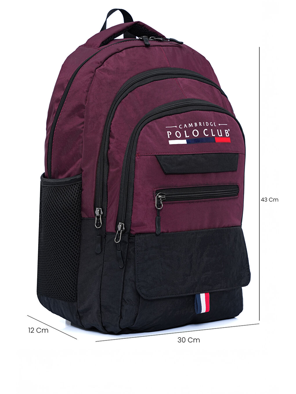 Bordo Hafif Unisex Sırt Çantası-5