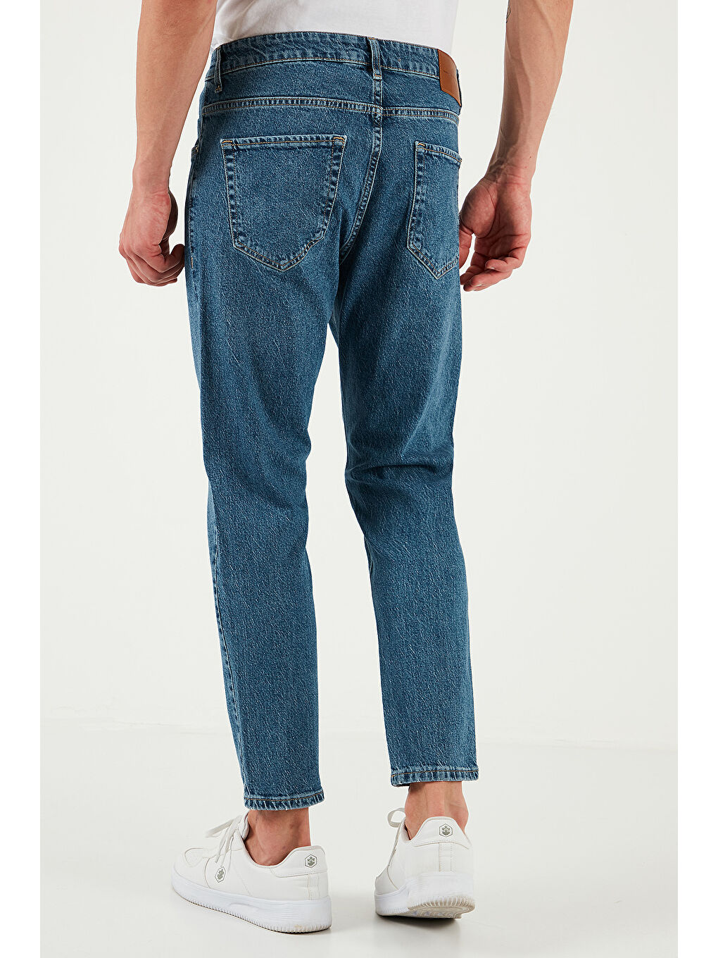 Mavi Streç Pamuklu Slim Fit Normal Bel Boru Paça Jeans 5900S60MILANO-5