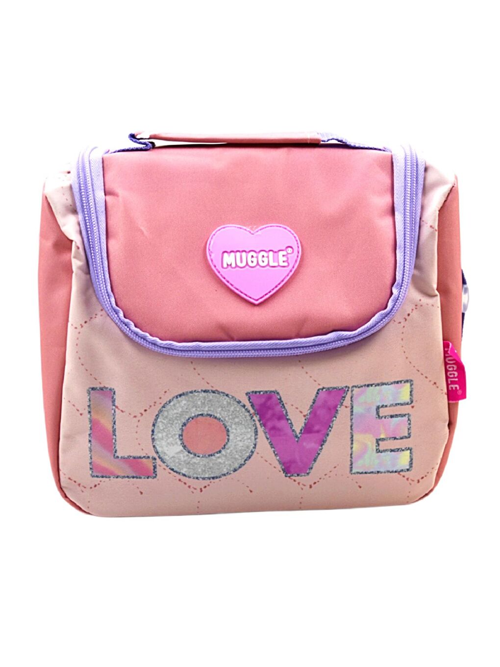 2 Bölmeli Love Okul Çantası + Beslenme Çantası Pudra Pembe 2 Li Set-3