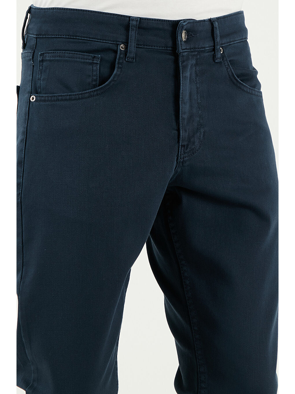 İndigo Streç Pamuklu Comfort Fit Yüksek Bel Boru Paça Jeans 4400S65TEXAS-4