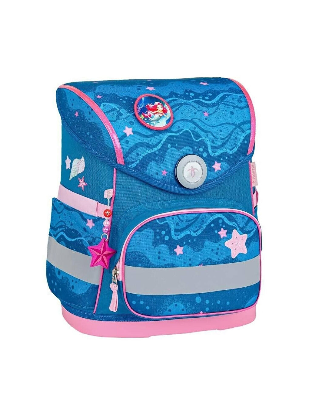 Mermaid COMPACT mit Patches Okul Çantası 405-41/AG/B-1