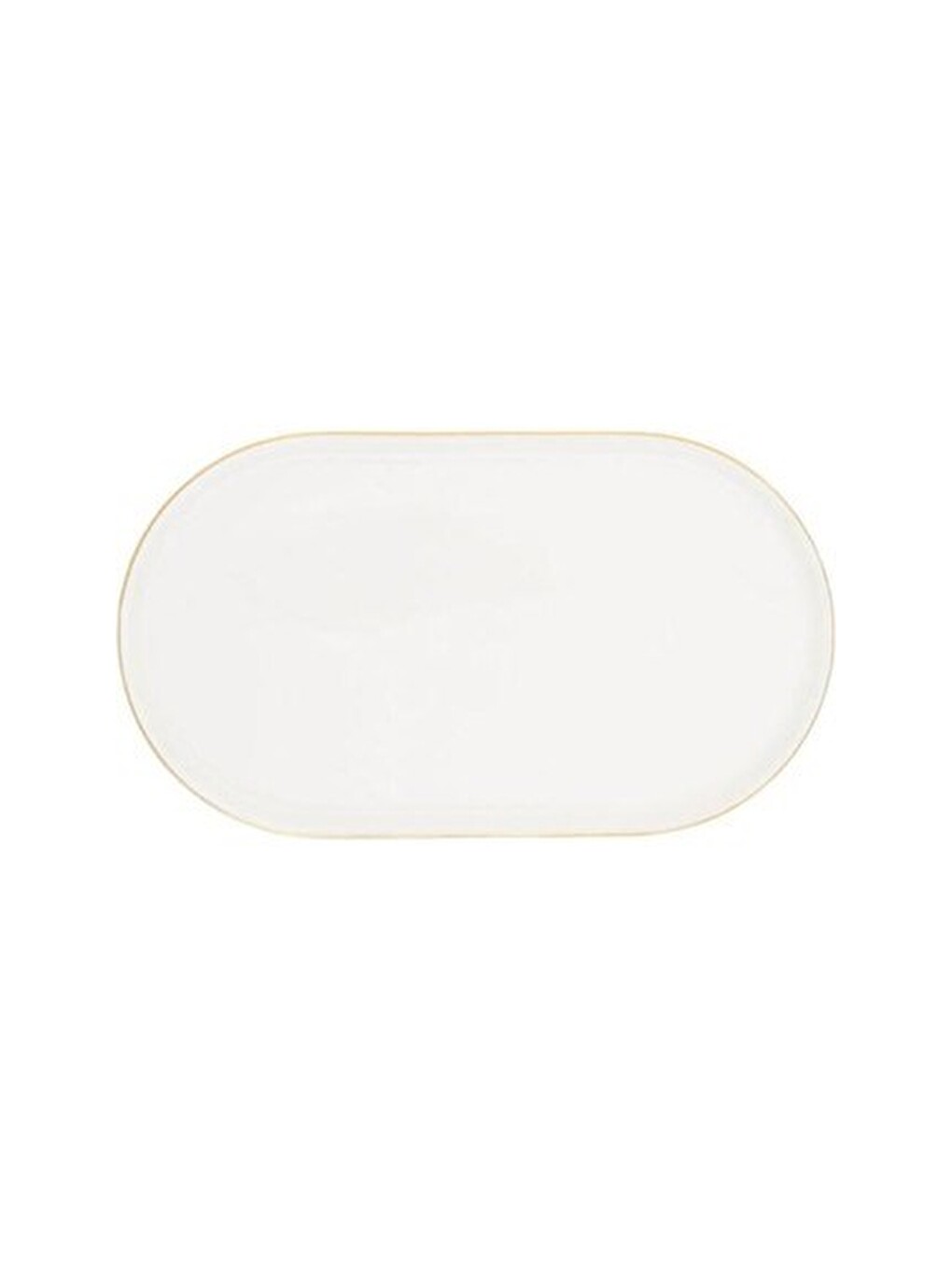 Ekru Chopin Altın Serisi 28CM Oval Kayık Tabak