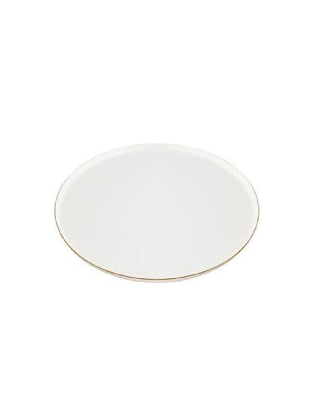 Ekru Chopin Altın Yaldız Düz Tabak 18cm Tekli