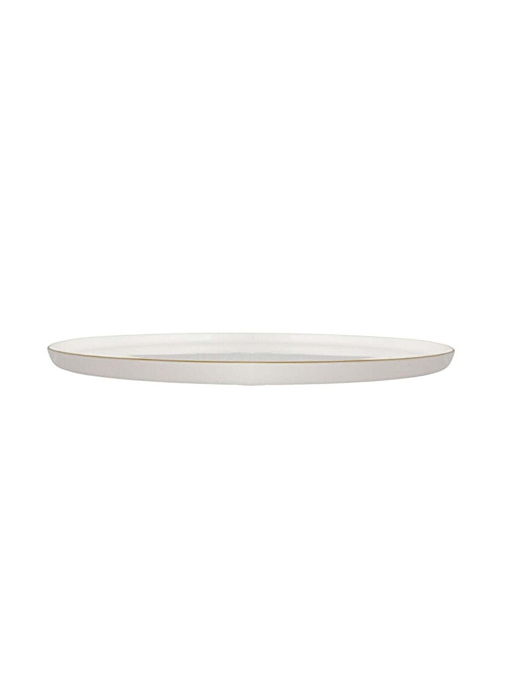 Ekru Chopin Altın Yaldız Düz Tabak 31cm Tekli-1