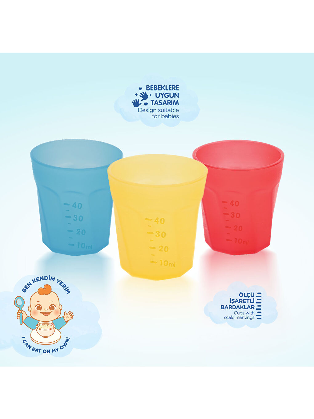 3’lü Mini Bebek Bardağı-2