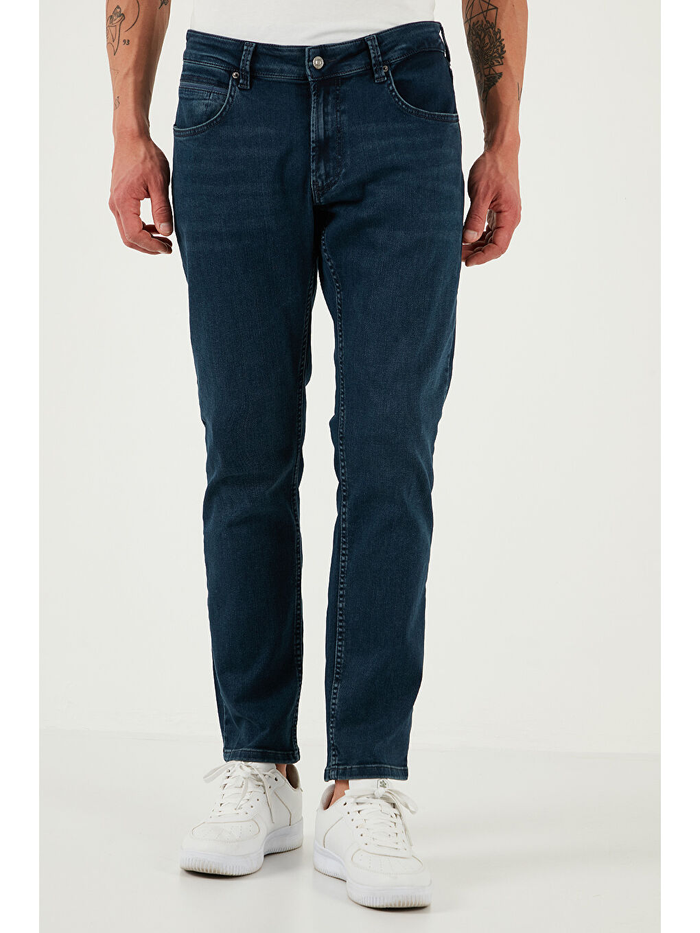 Lacivert Pamuklu Regular Fit Normal Bel Boru Paça Jeans 2211S75PARMA-1