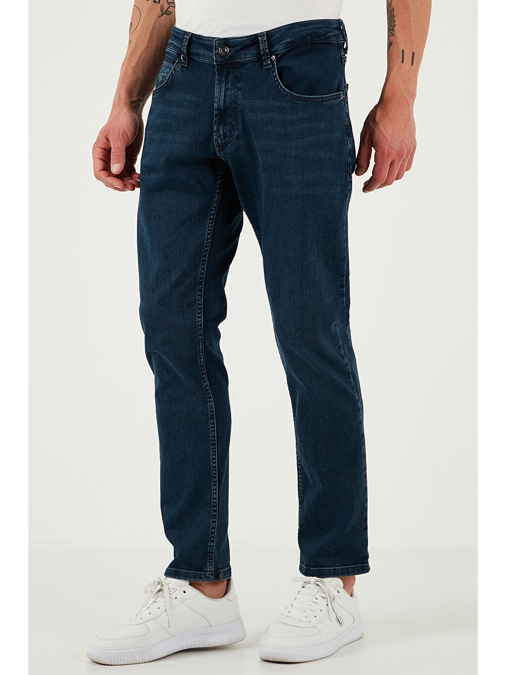Lacivert Pamuklu Regular Fit Normal Bel Boru Paça Jeans 2211S75PARMA-3