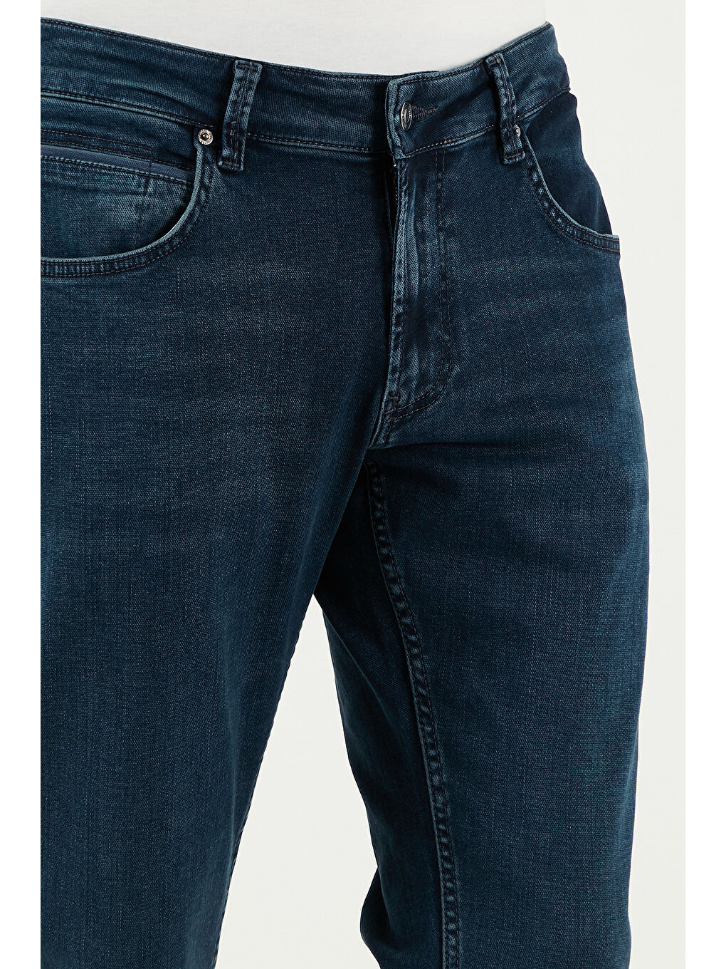 Lacivert Pamuklu Regular Fit Normal Bel Boru Paça Jeans 2211S75PARMA-4