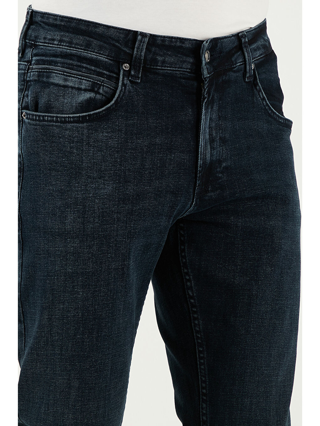 Lacivert Pamuklu Regular Fit Normal Bel Boru Paça Jeans 2211S80PARMA-4