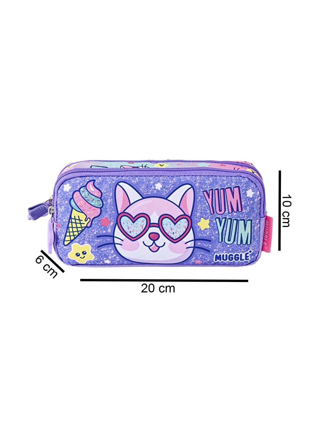 2 Bölmeli Purple Yum Yum Kalemlik (MU-5805)-1