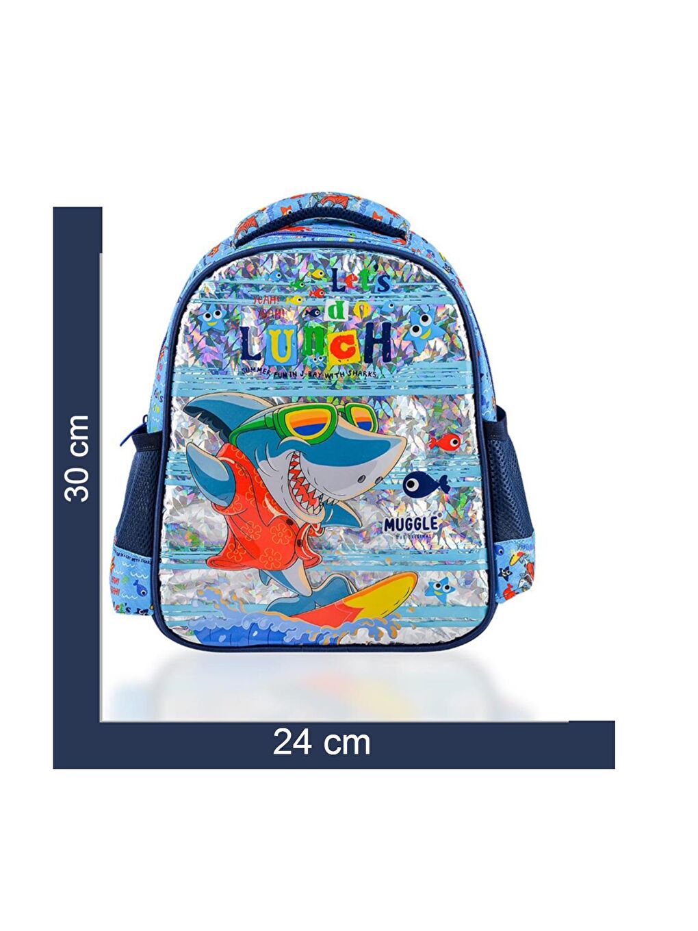 Muggle Tek Bölmeli Cute Shark Anaokulu Çantası (MU-0051) - 1