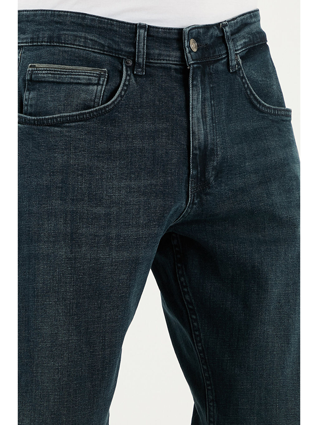 Mavi Pamuklu Comfort Fit Yüksek Bel Boru Paça Jeans 4411S81TEXAS-4