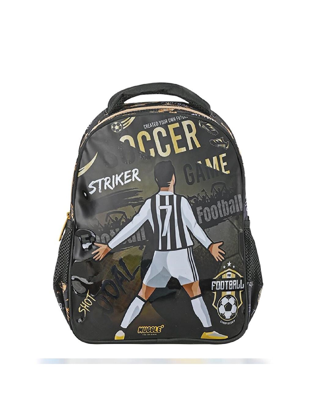 Tek Bölmeli Soccer Game Anaokulu Çantası Siyah (MU-9141)