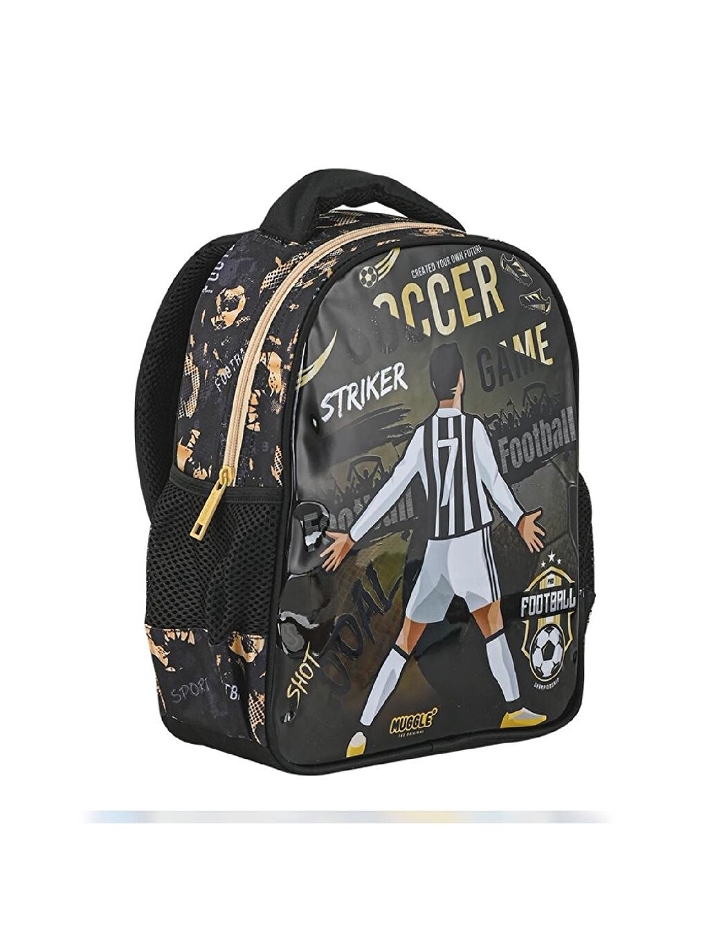 Tek Bölmeli Soccer Game Anaokulu Çantası Siyah (MU-9141)-2