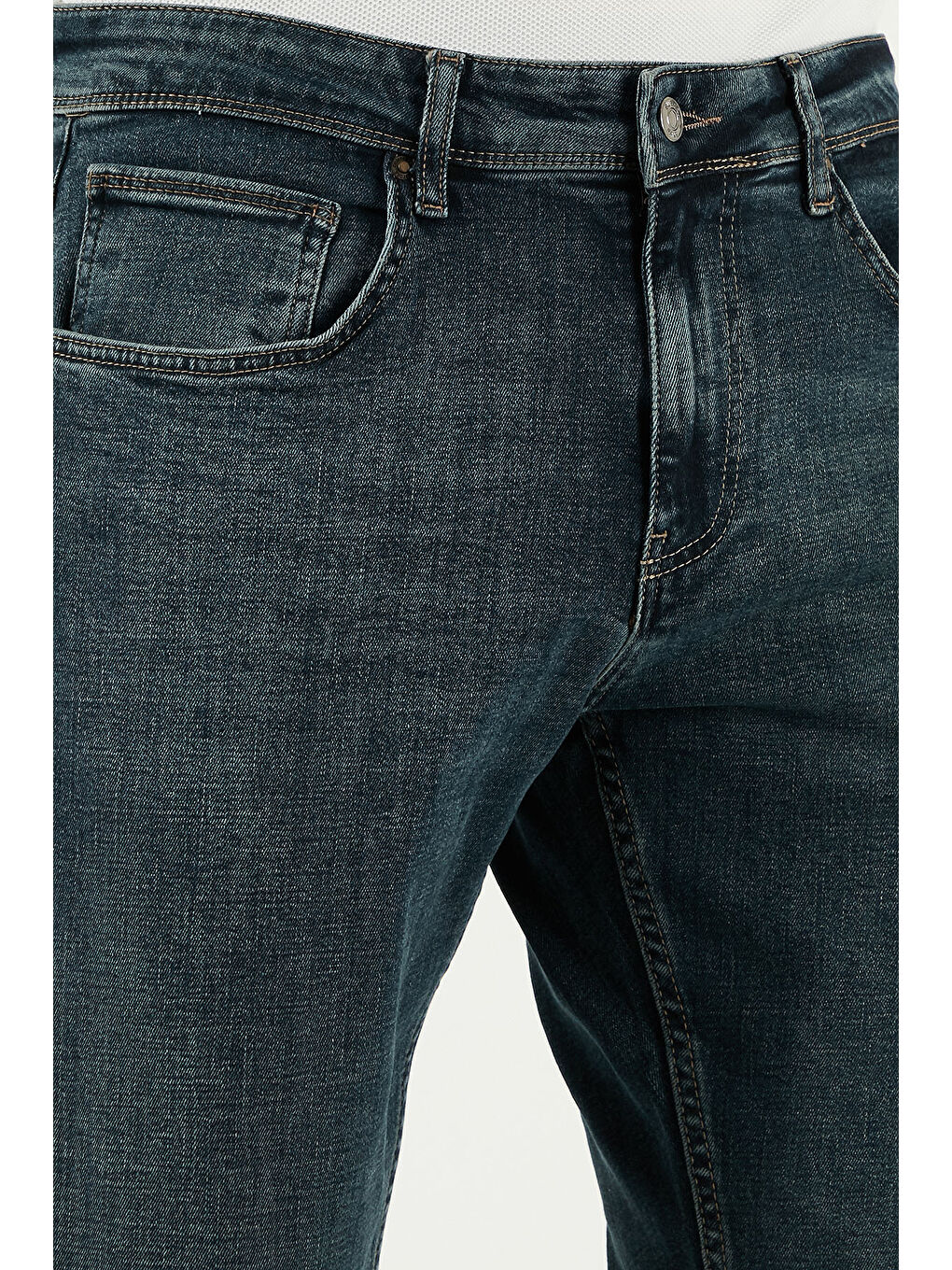 Mavi Pamuklu Slim Fit Yüksek Bel Dar Paça Jeans 3300S74TOKYO-4