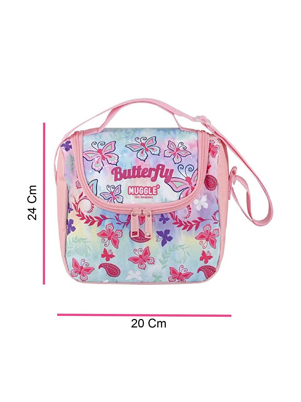 3 Bölmeli Butterfly Okul Çantası + Termoslu Beslenme Çantası-2