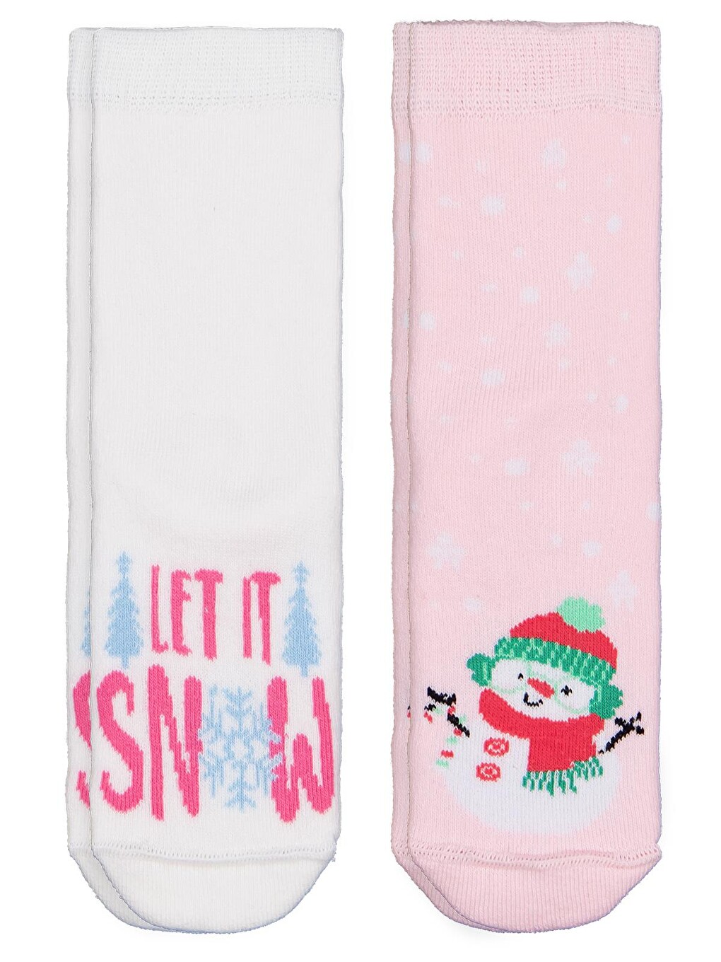 Beyaz Girls Let Snow Havlu 2'li 2-12 Yaş Kız Soket Çorap - Standart