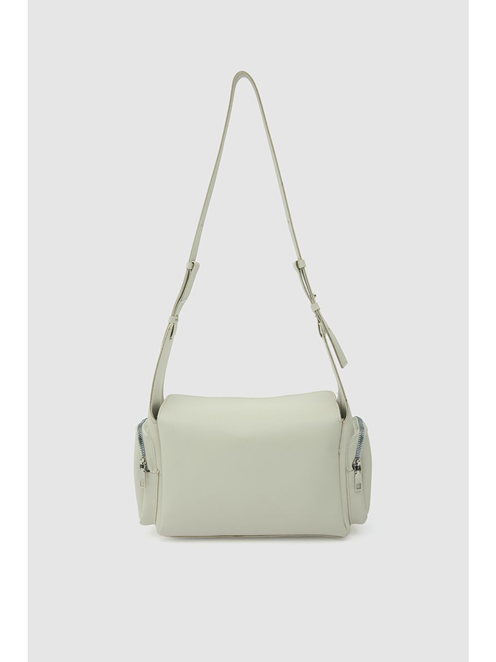 Ekru Barenia Retro Çapraz Çanta Krem-1