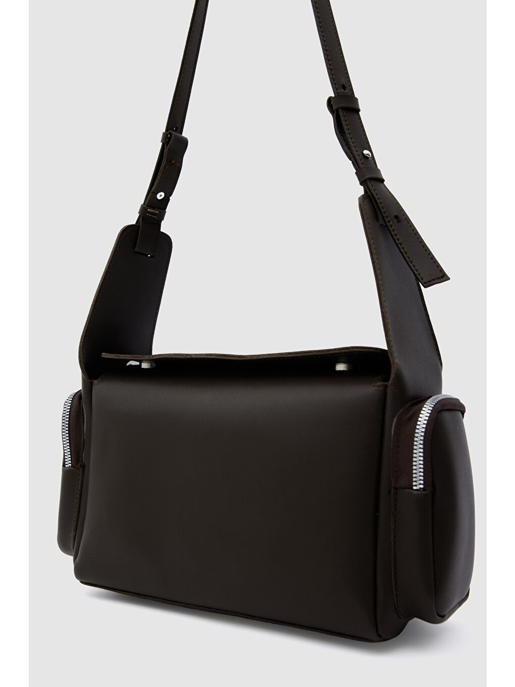 Kahverengi Barenia Retro Çapraz Çanta Kahve-4