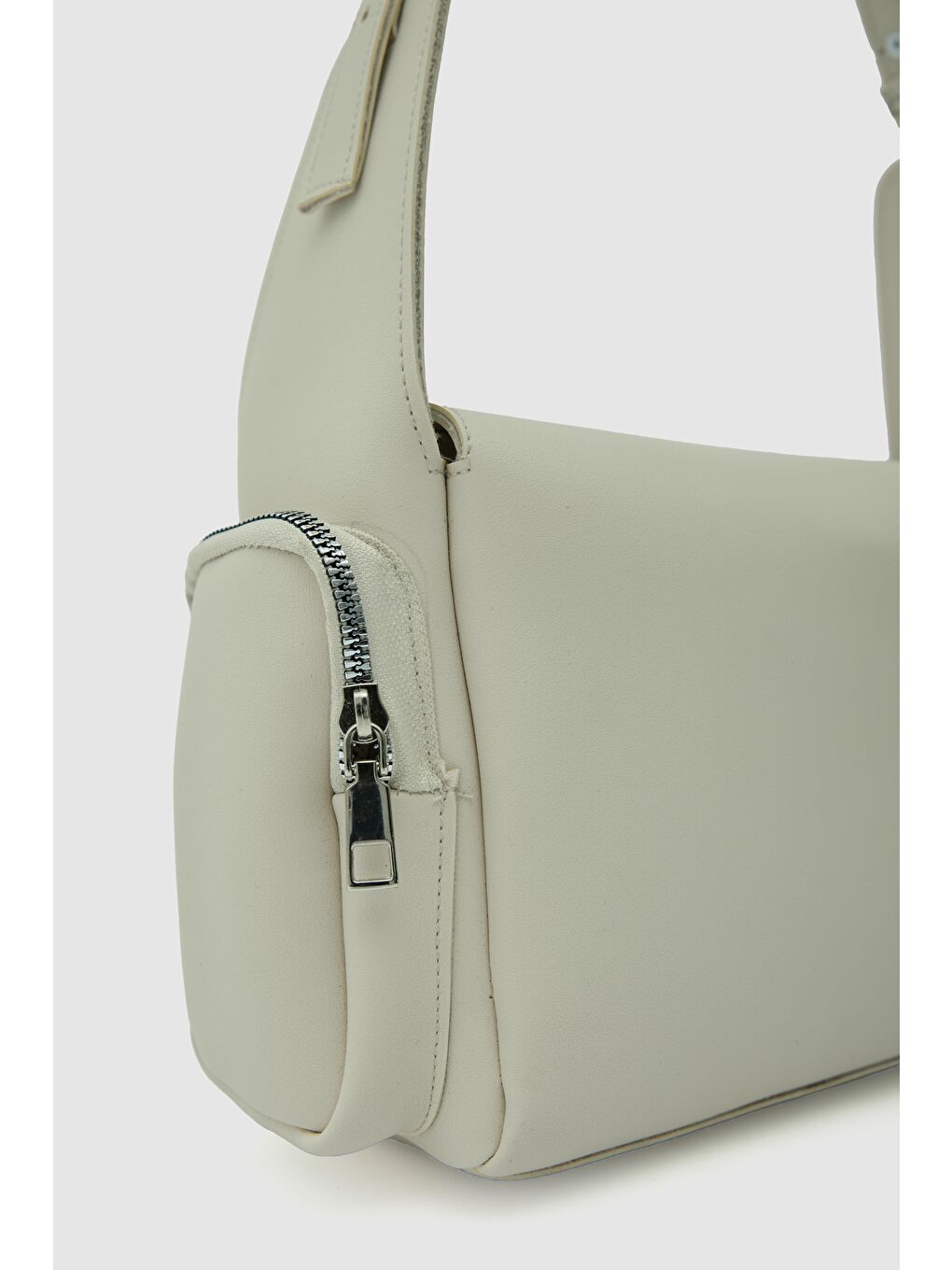 Ekru Barenia Retro Çapraz Çanta Krem-2