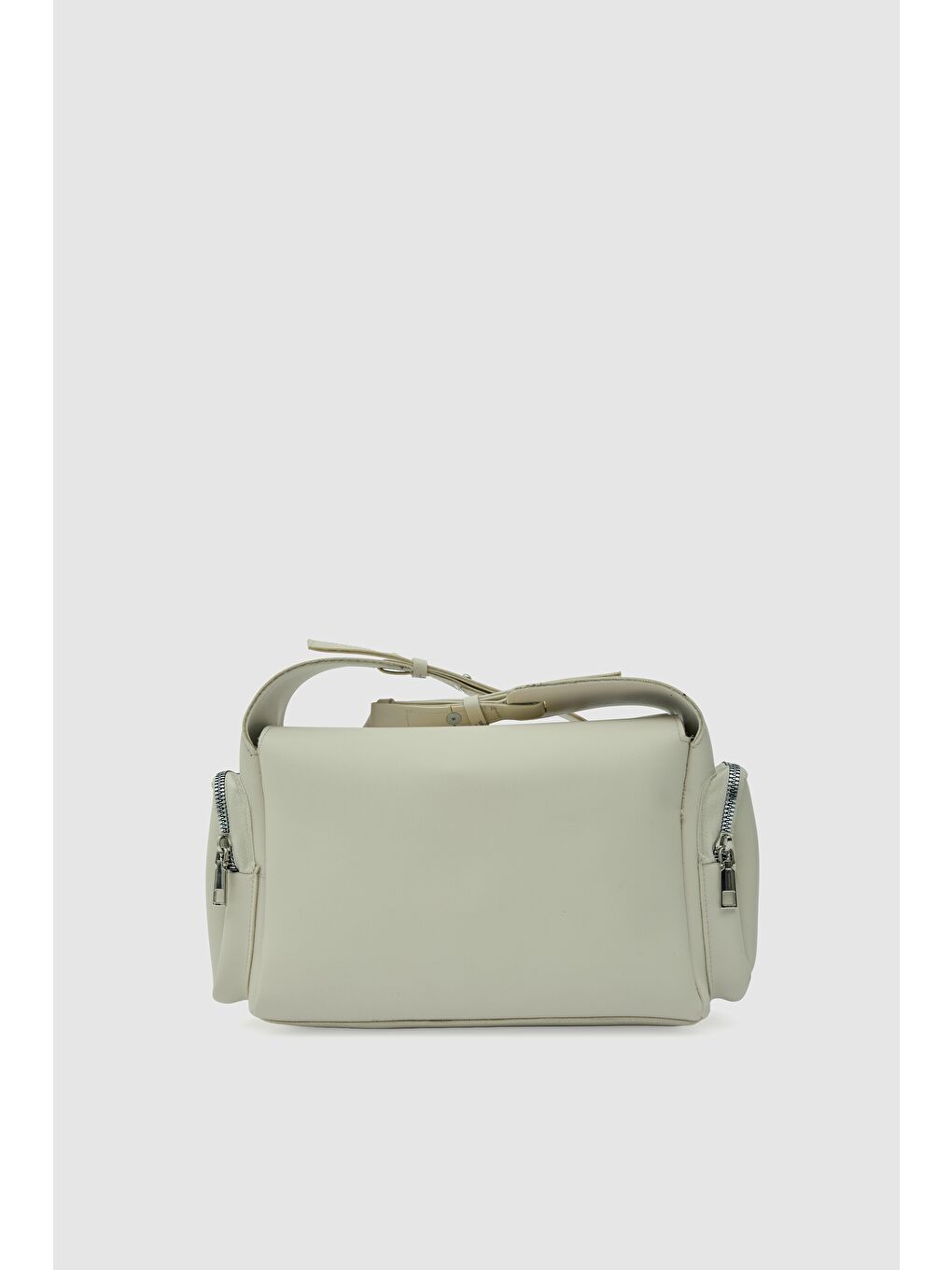 Ekru Barenia Retro Çapraz Çanta Krem-4