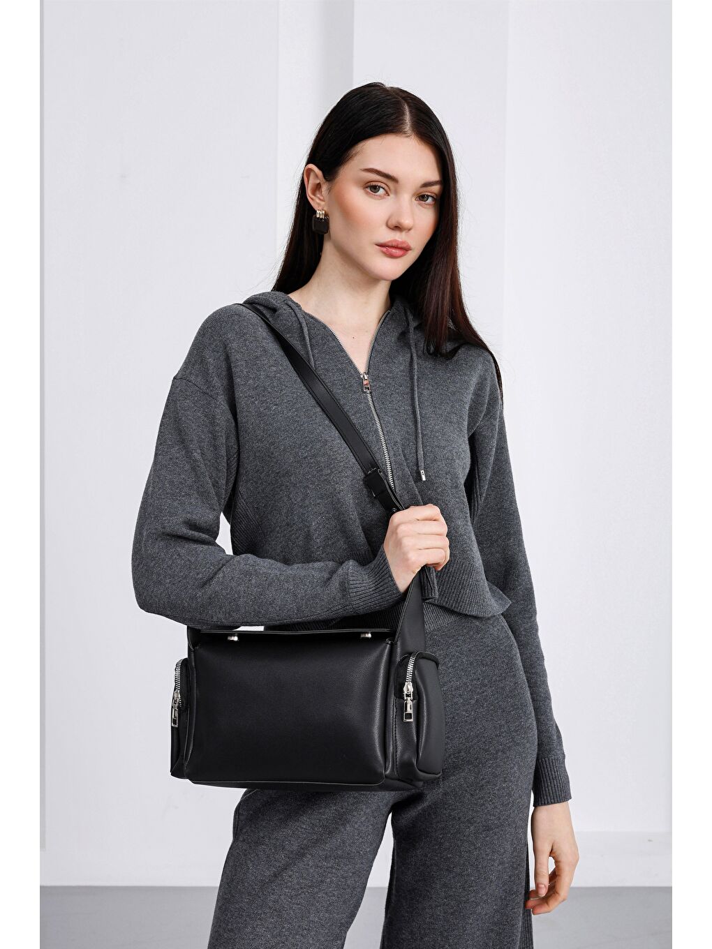 Barenia Retro Çapraz Çanta Siyah