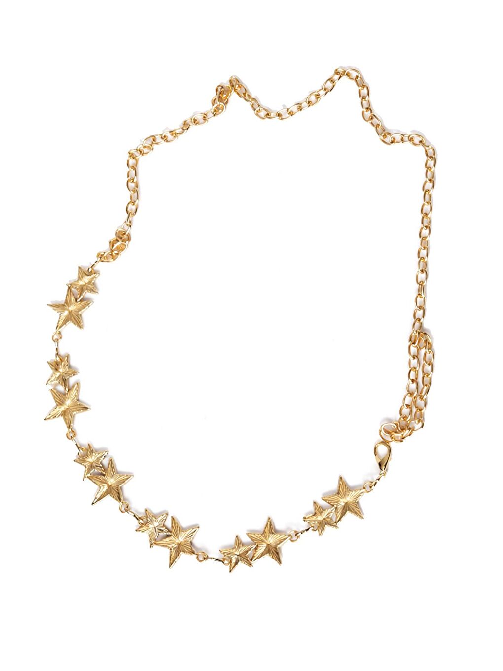 Sarı Yıldızlı Zincir Gold Kemer-4
