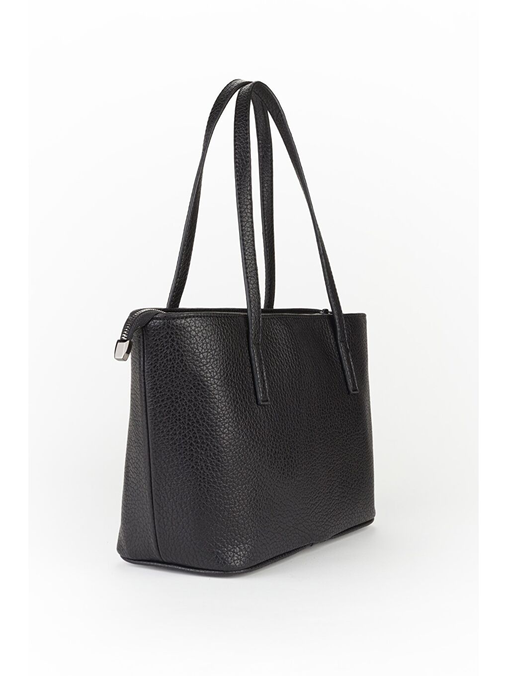 Siyah Kadın Vegan Deri Kova Model Omuz Çantası-2