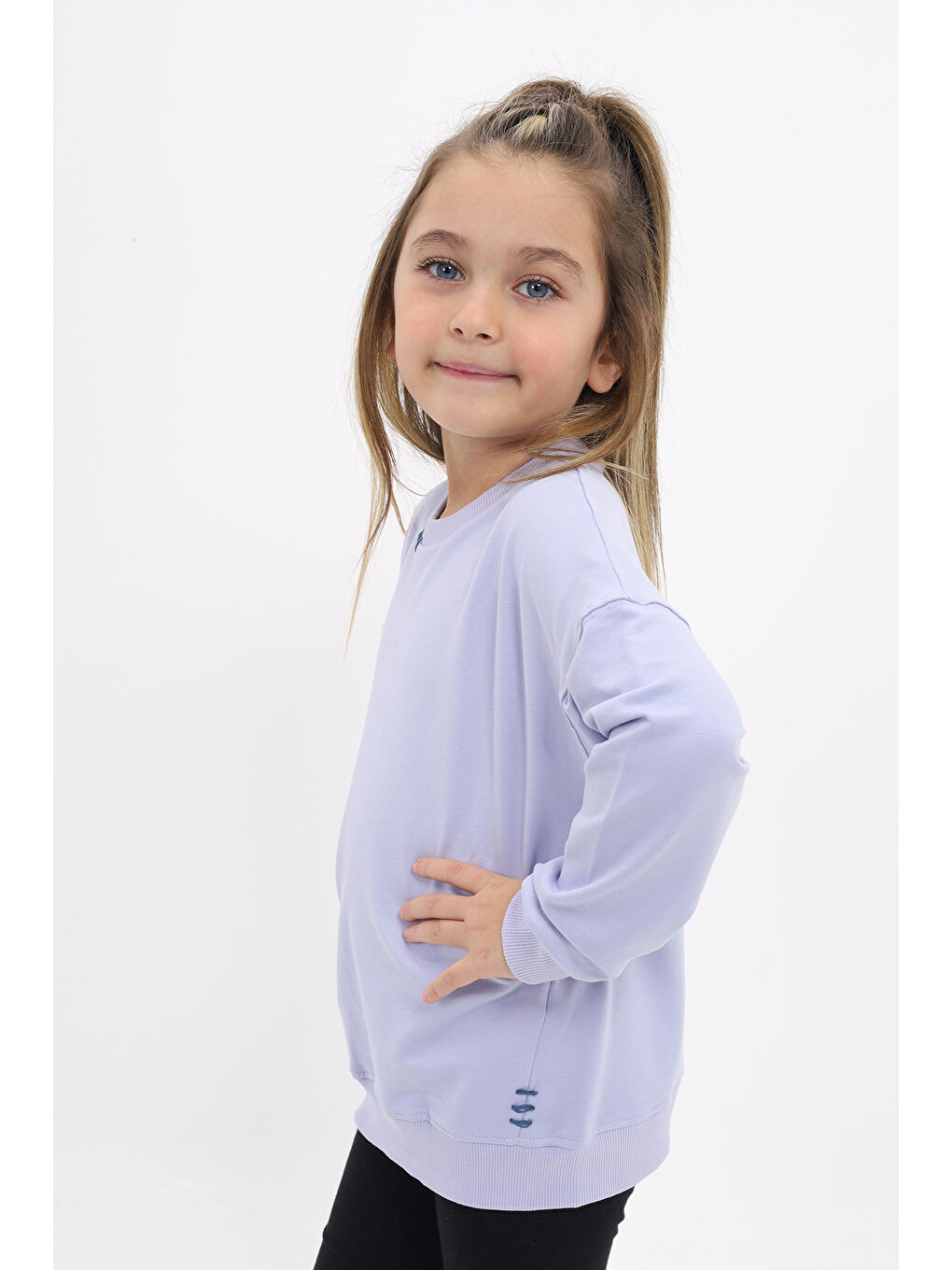 Lila Kız Çocuk Sweatshirt-2