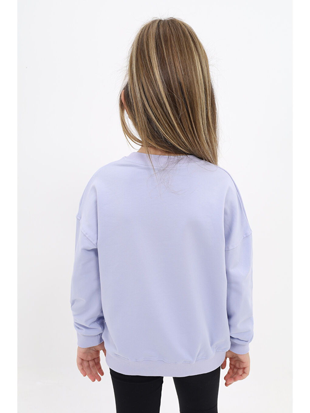 Lila Kız Çocuk Sweatshirt-4